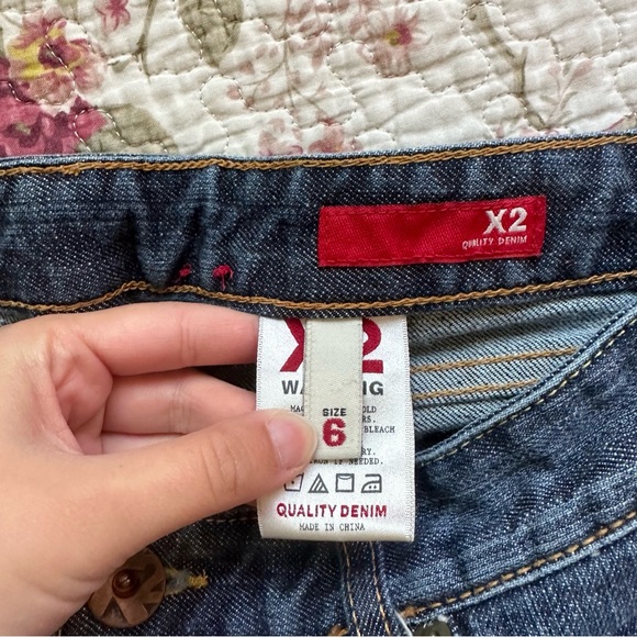 X2 Ultra Low Rise Dark Wash Straight Jeans - Picture 3 of 8